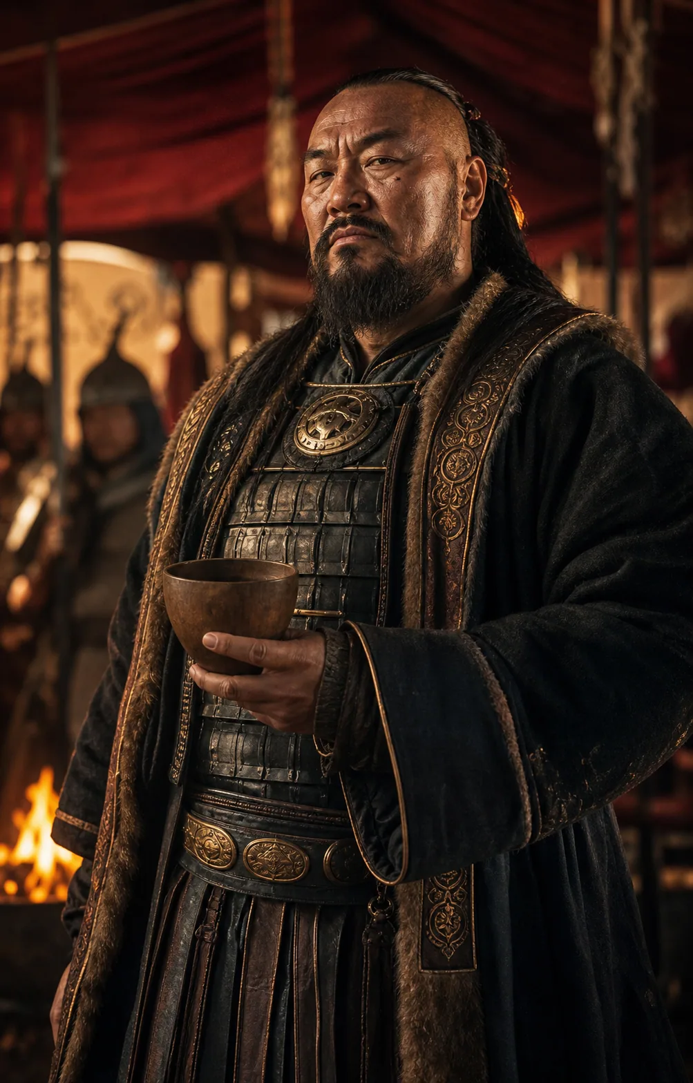 Photorealistic interpretation of Genghis Khan