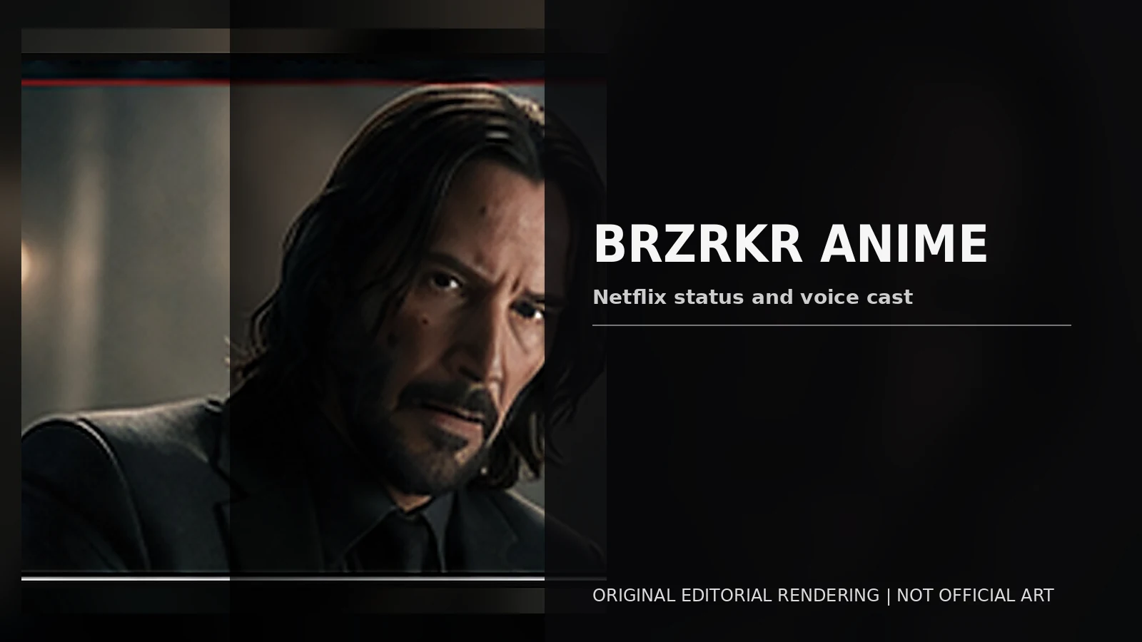 Unofficial photorealistic editorial concept for BRZRKR anime coverage