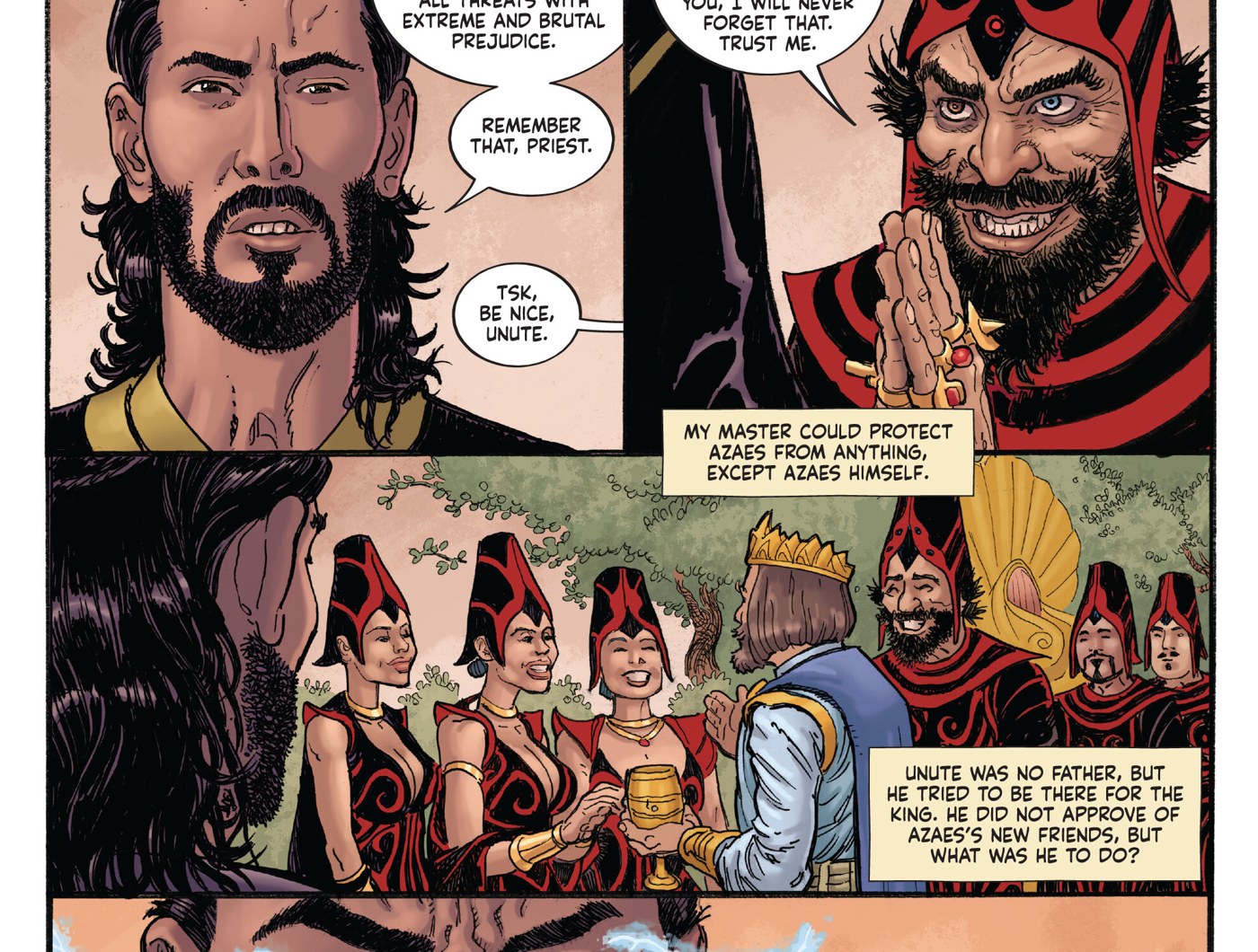 Atlantean court sequence in BRZRKR: Poetry of Madness