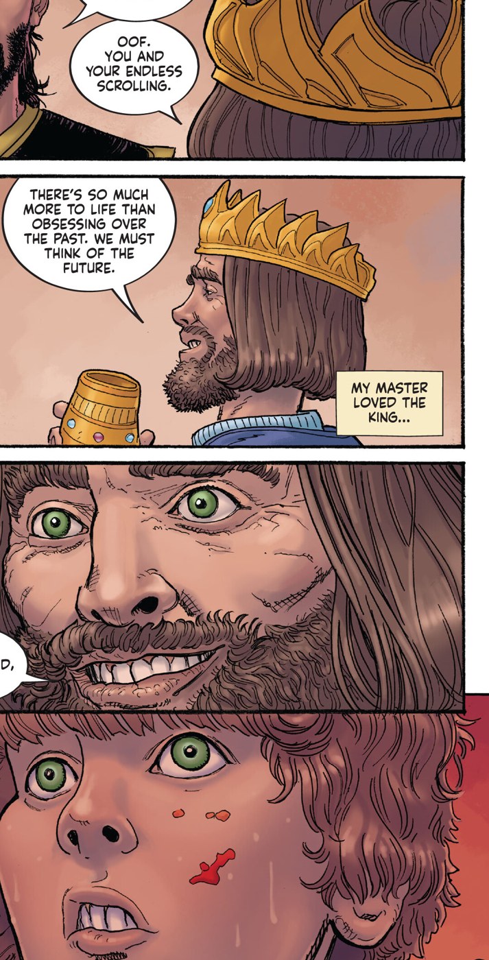 King Azaes in BRZRKR: Poetry of Madness